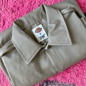 Dickies Tan Casual Button Down Shirt
